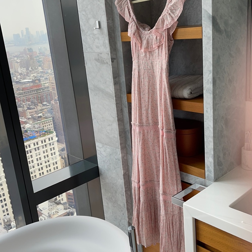 LoveShackFancy Pink Floral Dress